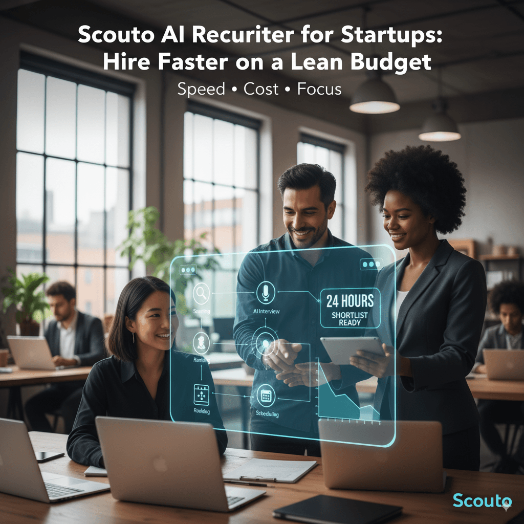 Scouto AI recruiter for startups: hire faster on a lean budget