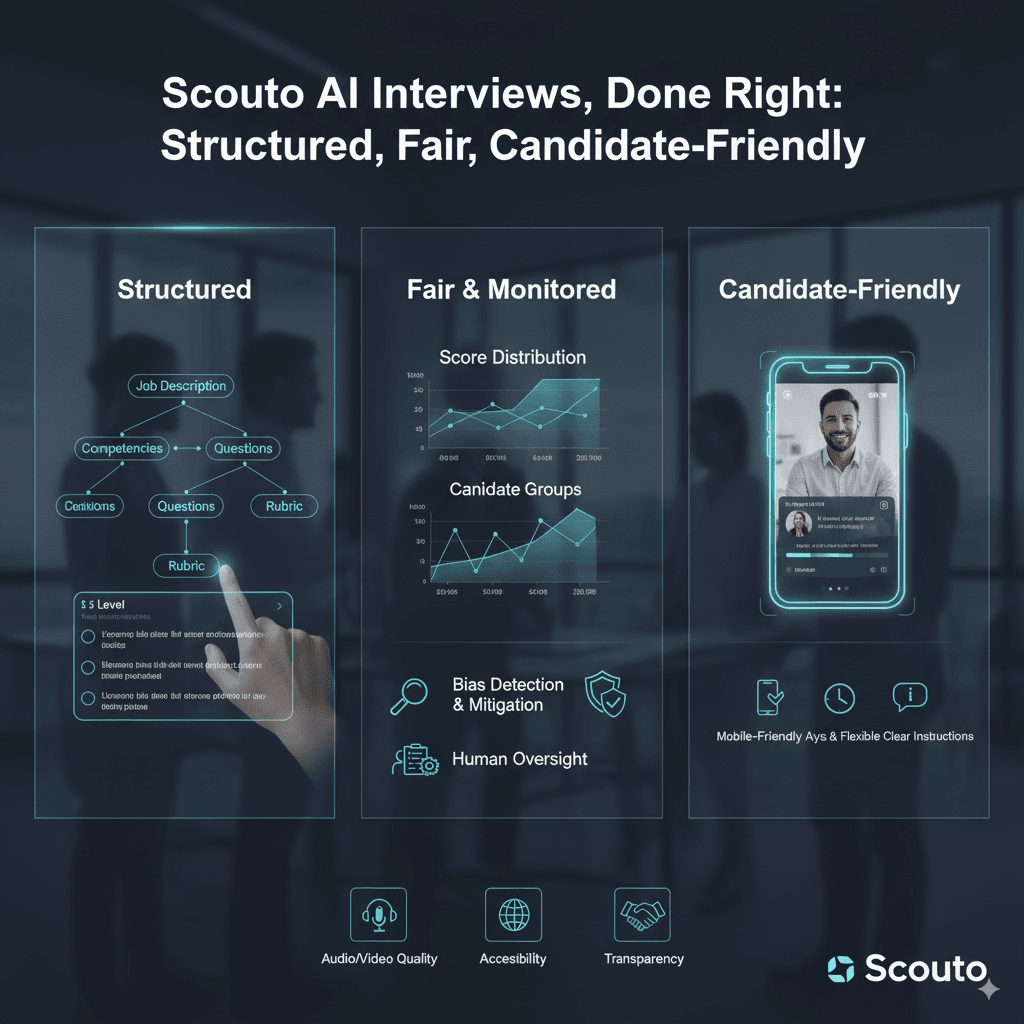 Scouto AI interviews, done right: a practical guide to structured, fair, candidate-friendly automation